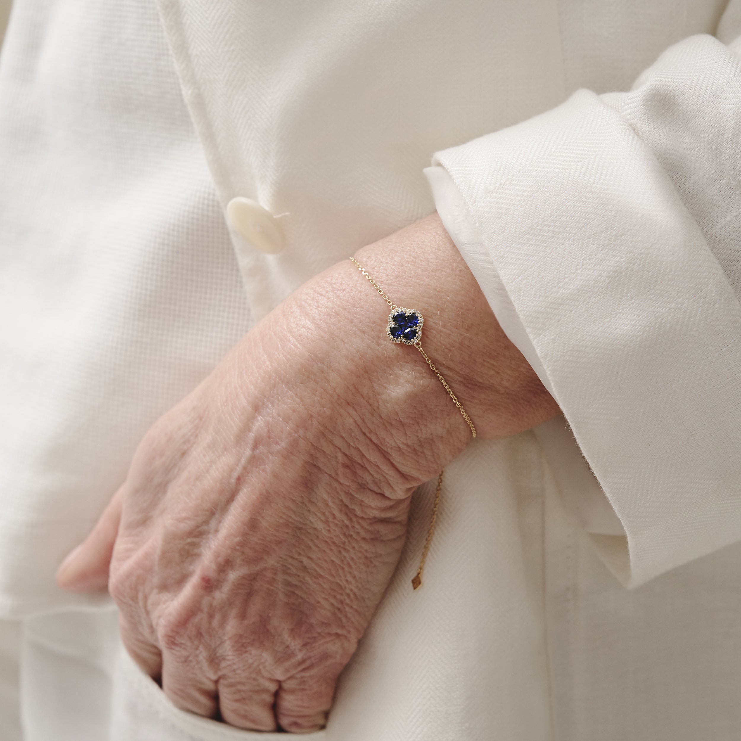 Alegria Lab Sapphire Bracelet 1.00ct in 18k Gold Vermeil